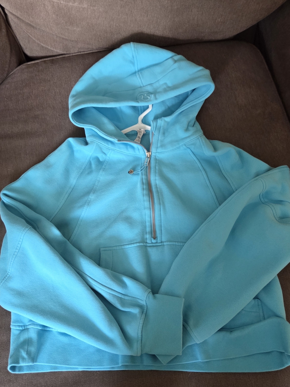 lululemon athletica Aqua Blue Half-Zip Hoodie